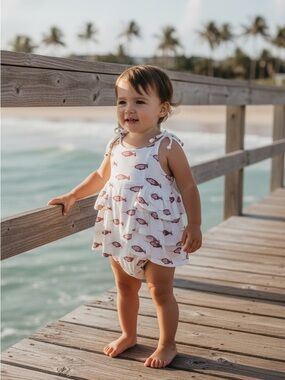 kate quinn Tie Strap Triple Ruffle Ballerina Bubble